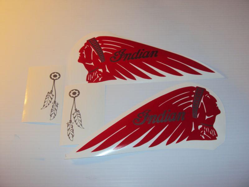 Indian motorcycle decals red and silver    we can make it custom for you