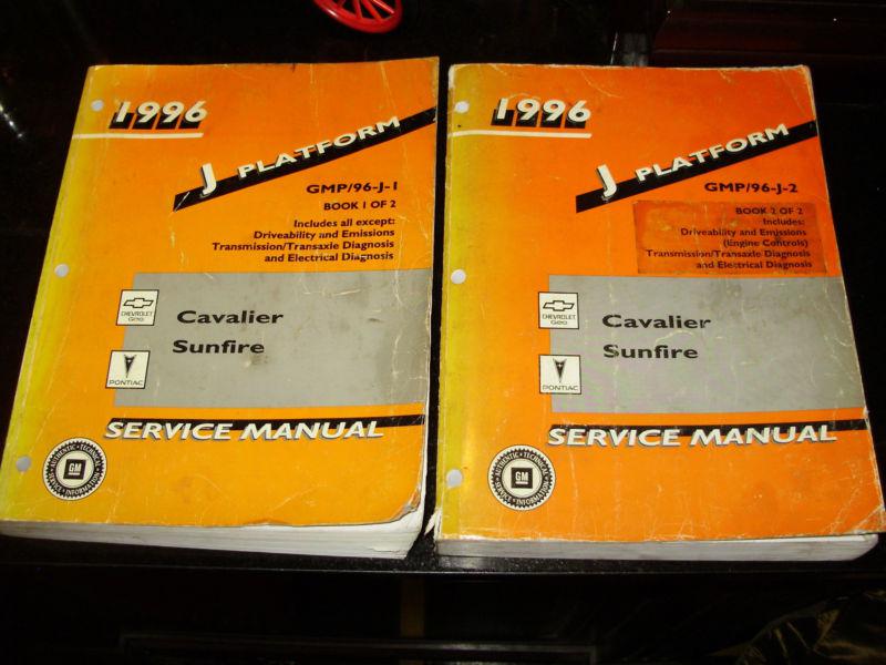 Original 1996 chevrolet cavalier pontiac sunfire 2 book shop service manual set