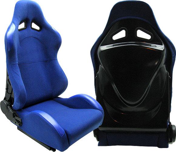 2 blue + hard back cover racing seats reclinable + sliders volkswagen new *