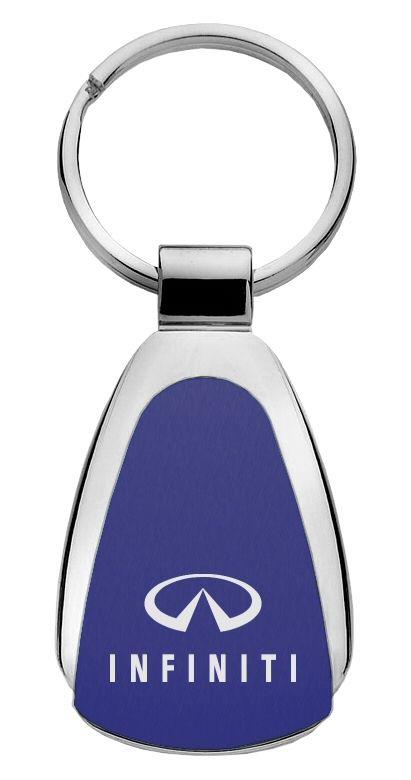 Nissan infiniti blue blue tear drop key chain ring tag key fob logo lanyard