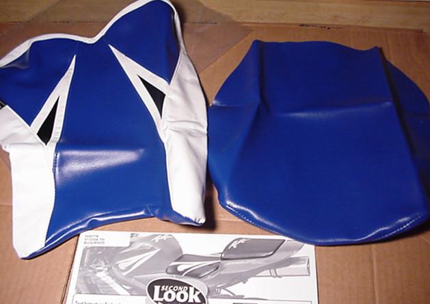 New 2007 suzuki gsxr 750 2-pc seat cover skins blue/white/black second look