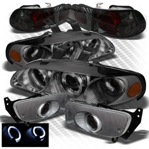 92-95 civic 3dr smoked projector headlights + altezza tail lights + fog lights