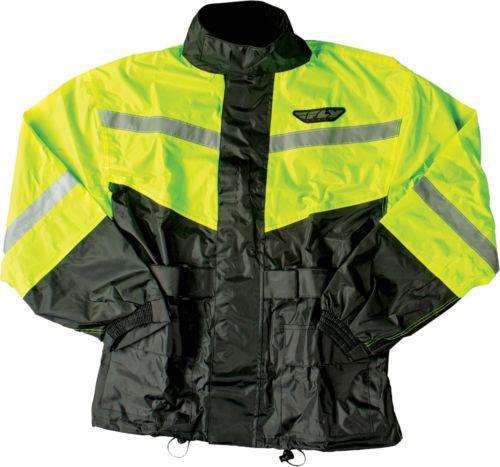 Fly racing 2-pc rainsuit black hi-viz xxxx-large