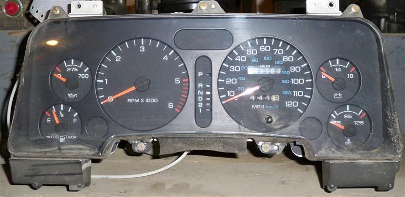 94 95 96 97 dodge ram 1500 pickup speedometer cluster mt us mph w/tach d016cc