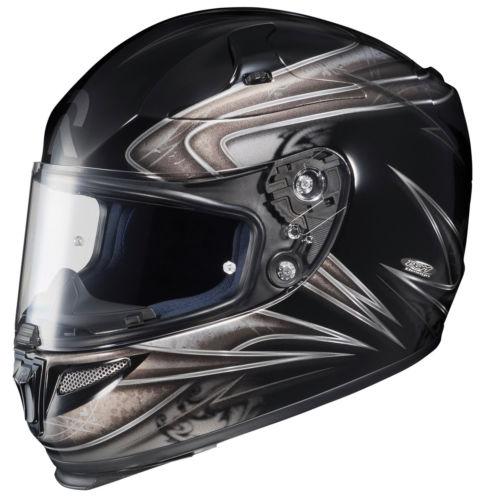 New hjc rpha-10 evoke adult helmet, black/gray/silver, xs