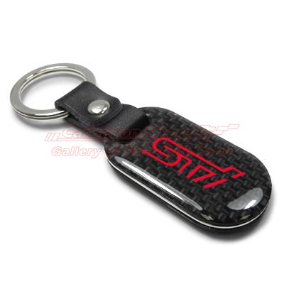 Subaru sti real carbon fiber key chain keychain key ring + free gift, licensed