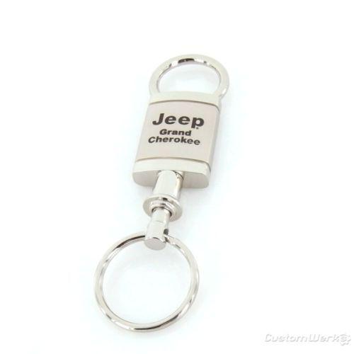 Jeep grand chrokee satin chrome premium valet keychain