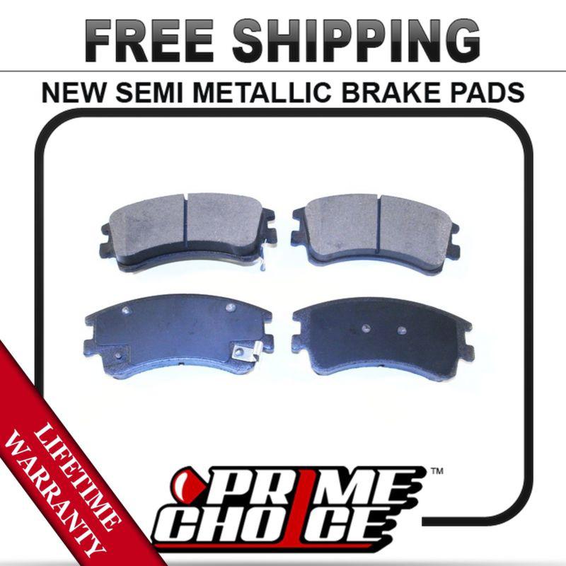 Front semi metallic disc brake pad kit full set with lifetime warranty