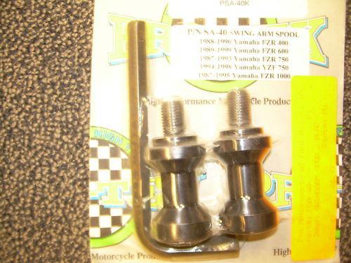 Nos pro-tek swingarm spools- black- yamaha fzr/ yzf