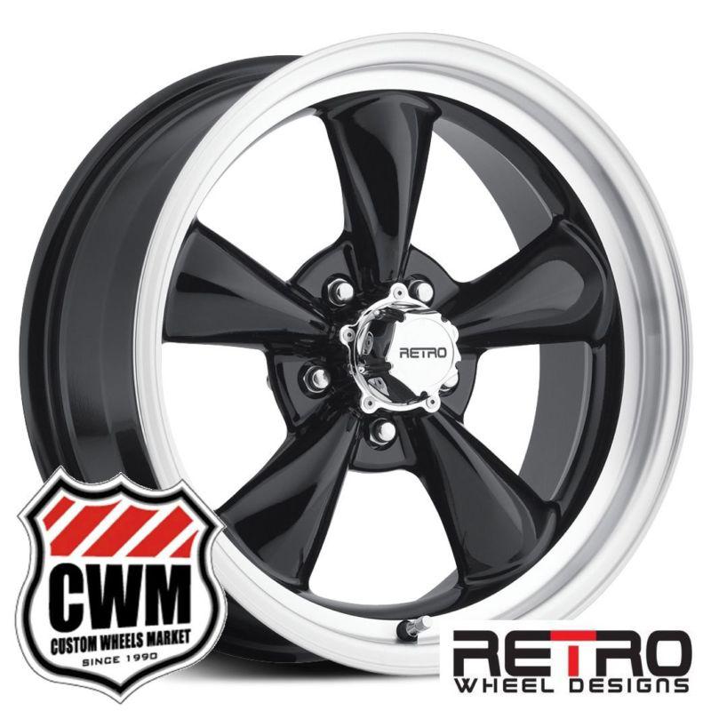 17x7"/17x8" rwd retro wheel designs black rims 5x4.50" for mopar rwd cars