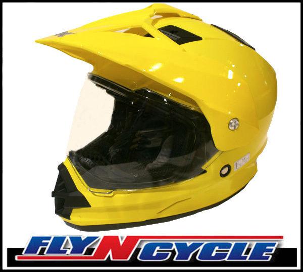 Afx fx-39 dual sport 4xl hi-vis yellow motorcycle full face helmet dot ece xxxxl