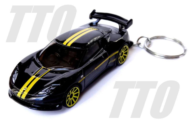 Lotus evora gt4 keyring keychain fob diecast 1/64 black exotic key chain