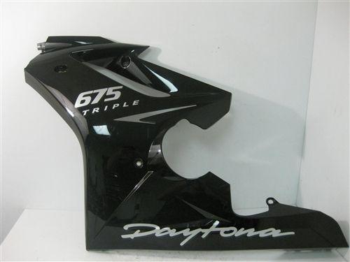 06-08 triumph daytona 675 left fairing cover plastic black