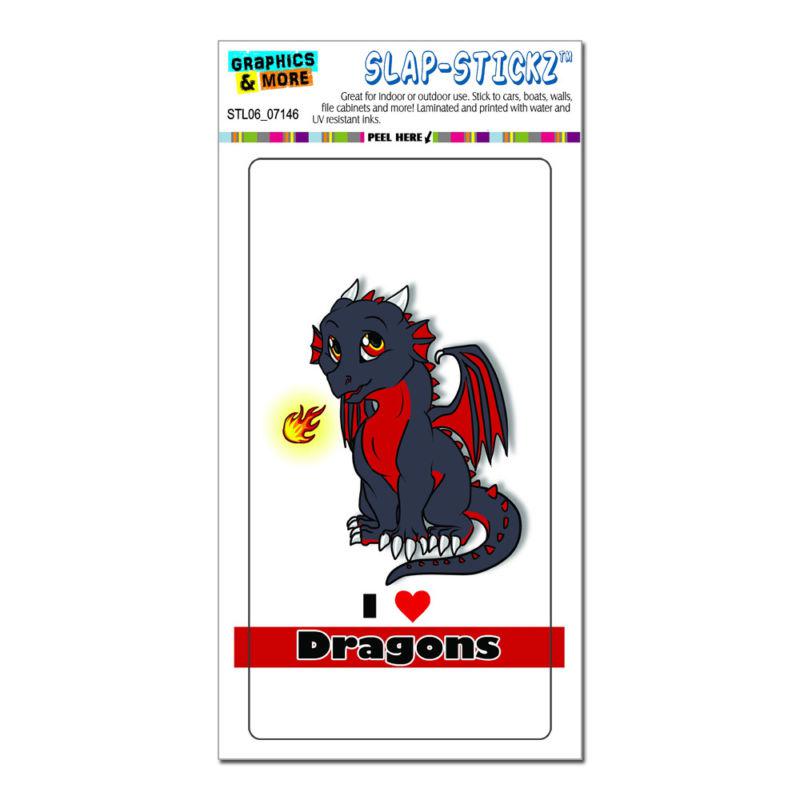 Dragon baby i love heart dragons red - slap-stickz™ window locker bumper sticker