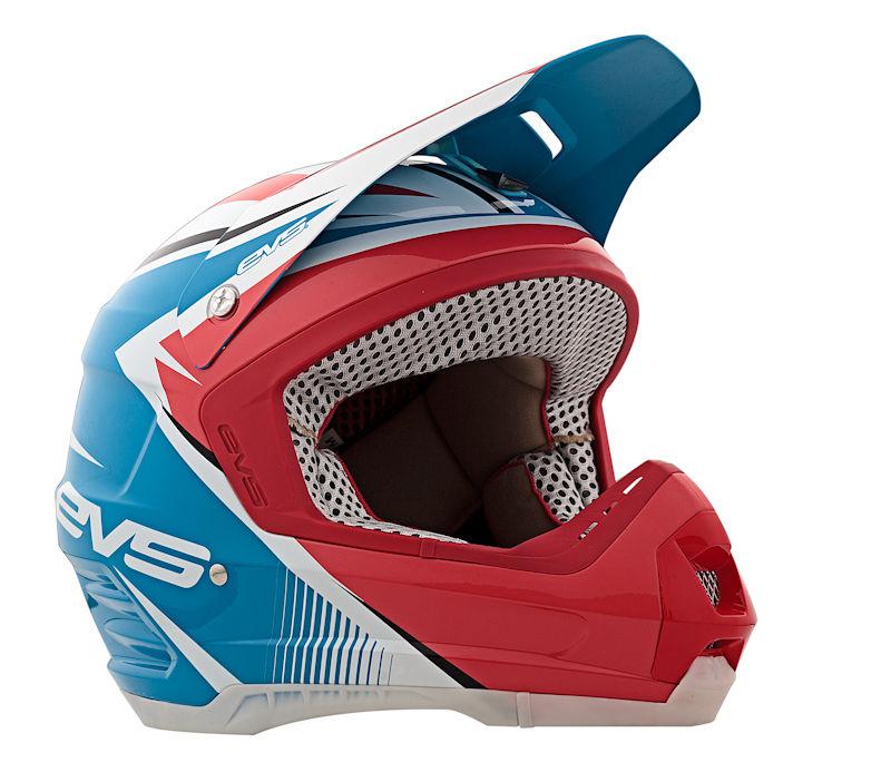 New evs vortek t5 gp mx / atv helmet   -any size-  red / blue