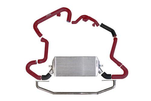 Injen ses1202fmgtwr - 2005 subaru wrx wrinkle red aluminium car intercooler kit