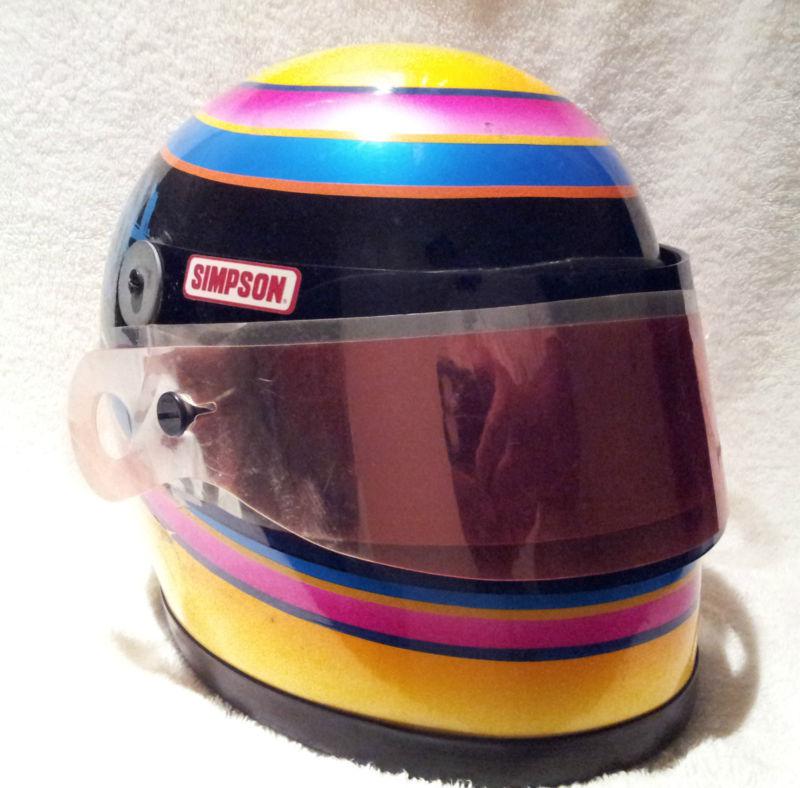 Vintage simpson full face racing helmet collectors car motorcycle flat track 