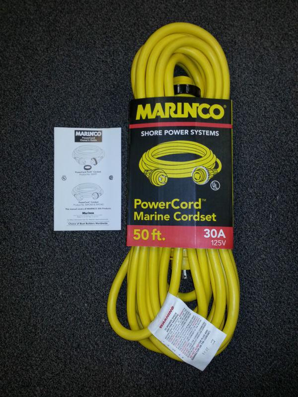 Marinco shore power cordset 50pcm2 - 50 foot, 30 amp, 125 volt - brand new!