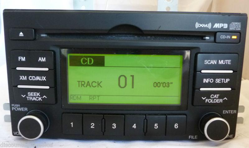  07-10 hyundai accent radio cd mp3 player xm 96110-1e080ca  *