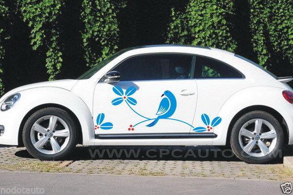 Car decal vinyl graphics side sticker body decals bird volkswagen vw beetle #217