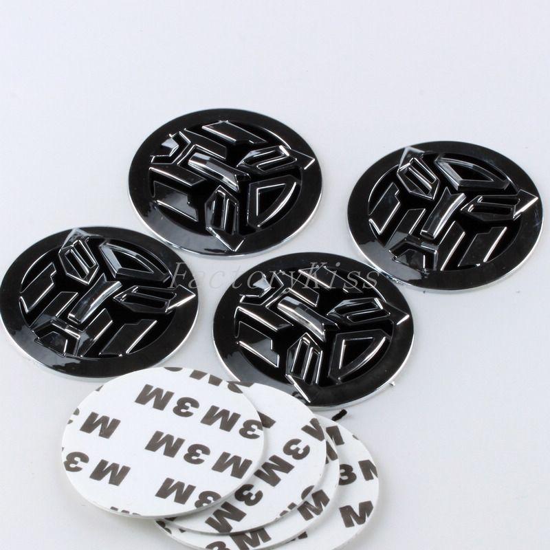 Gau 4pcs transformer hub cap wheel center emblem sticker autobots black 