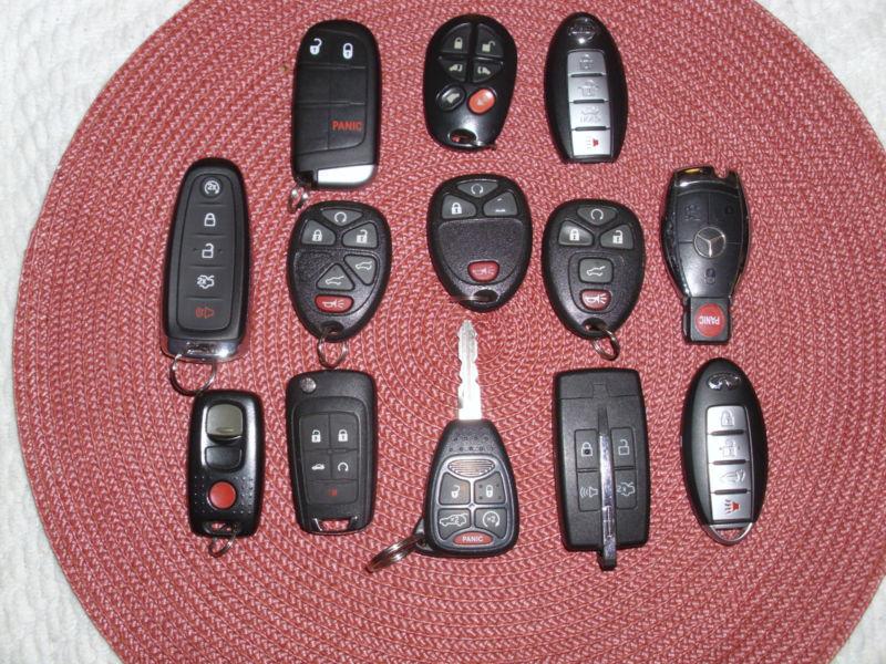 Great lot of 13 keyless entry remotes * no reserves!!