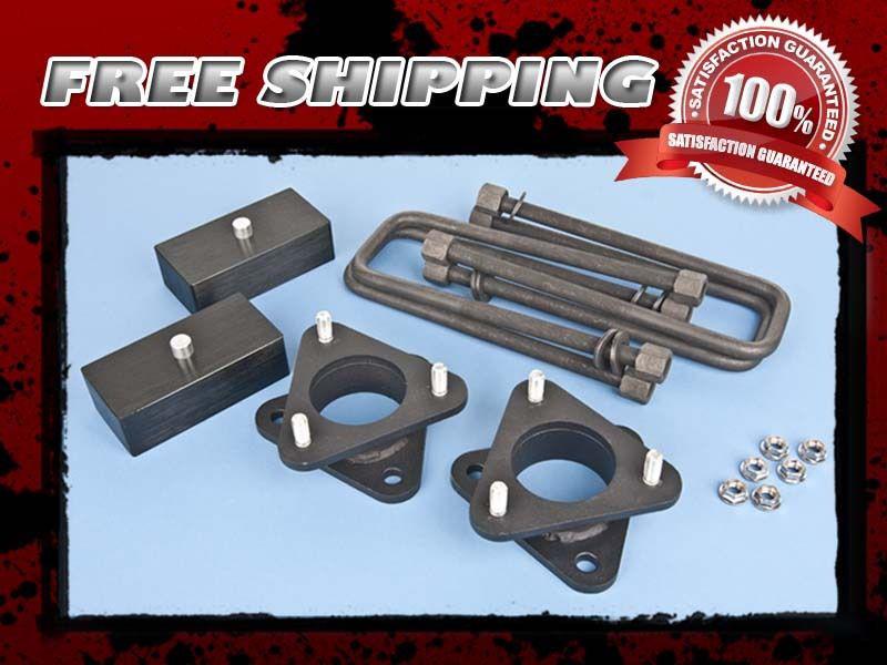 Carbon steel lift kit front 2.5" rear 2.5" coil spacer block u-bolt 2wd 4x2