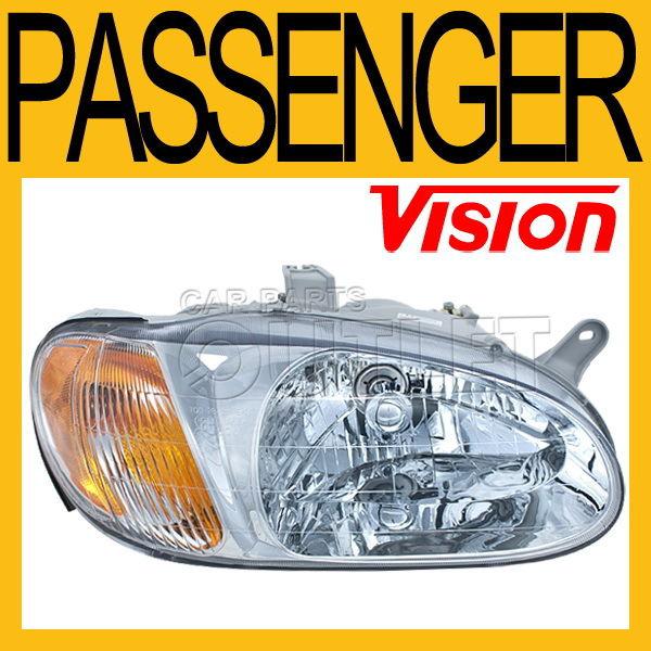 Head light lamp assembly for 98-02 sephia 4d sedan rh passenger side replacement