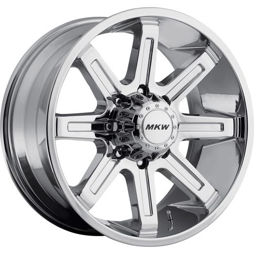 17x9 chrome mkw offroad m88 wheels 8x6.5 -10 lifted ford e-series e150