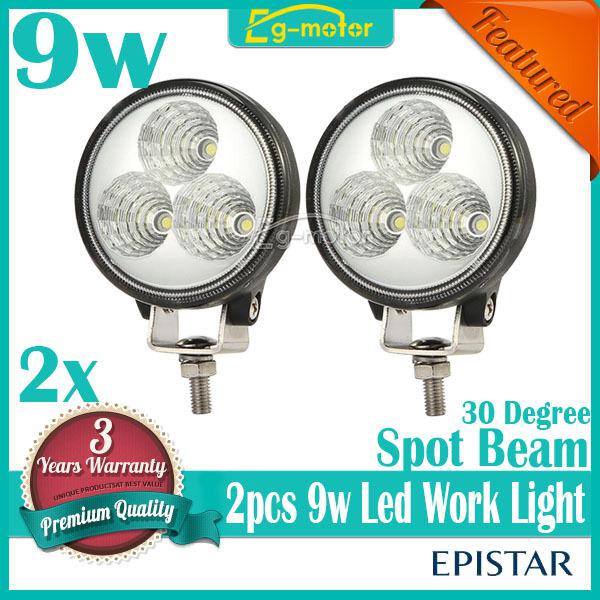 2x 9w epistar spot beam led tail drl driving work light lamp truck trailer moto