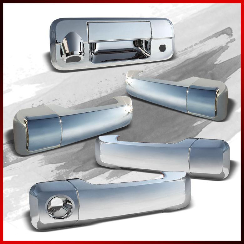 07-13 tundra 4 door handle covers w/o pass key+tail gate handle w/ camera hole