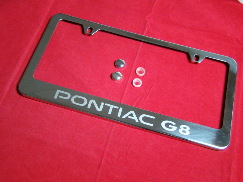 Pontiac g8 chrome license plate frame stainless steel 