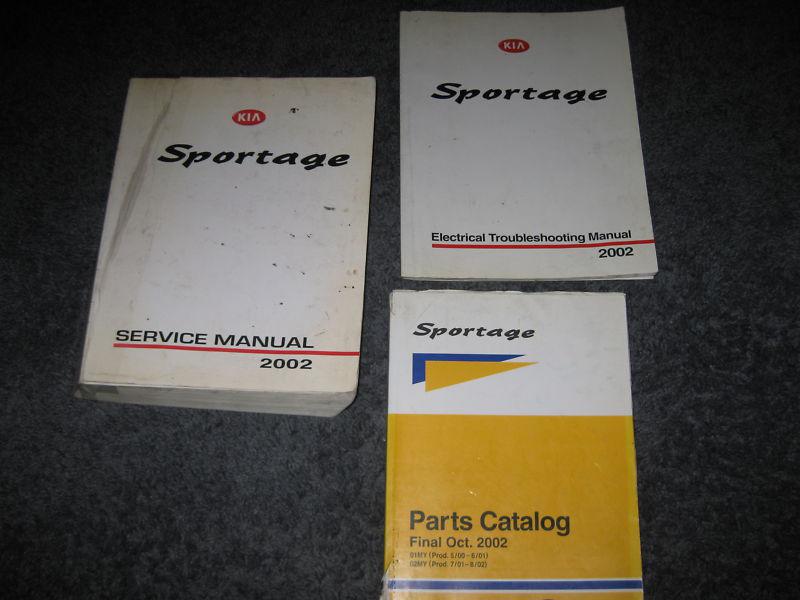 2002 kia sportage factory repair service  manual set  plus parts manual