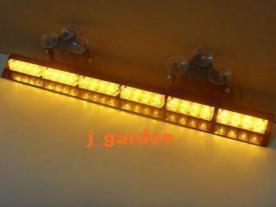 Tow light ,truck light windshield strobe light 6 modules 24 led amber light