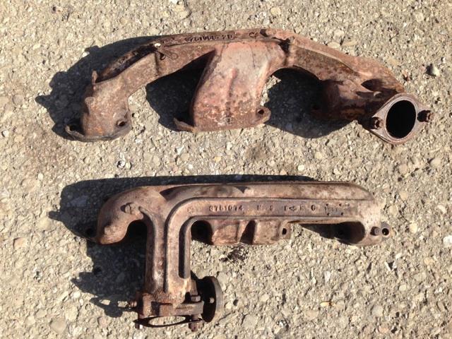 1973-74 big block hp exhaust manifolds 400 440 road runner charger b-body gtx