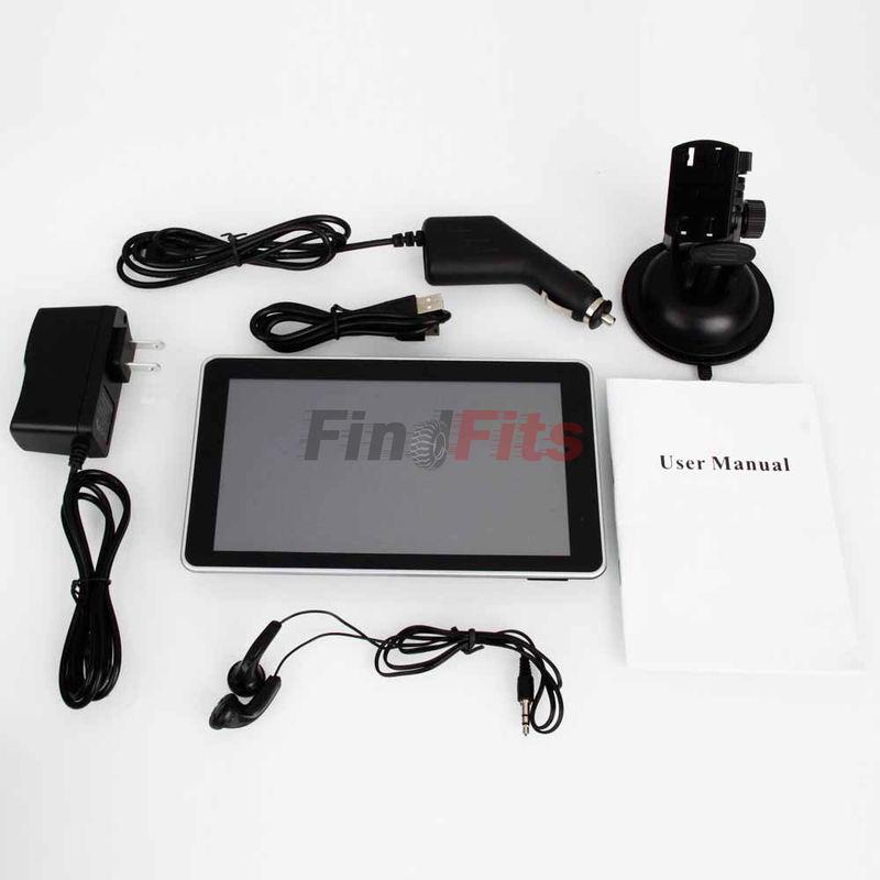 7"hd touch screen fm game car gps navigator bluetooth mtk710 tf card 