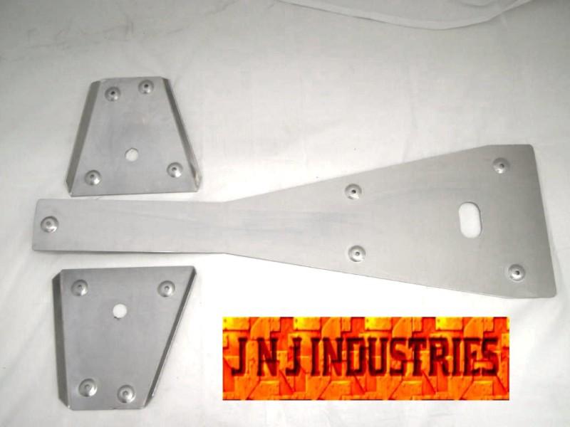 04-12 honda trx450r frame & a-arm skid plate set trx r