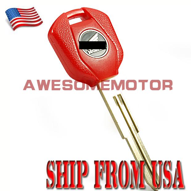 Us red motorcycle blank uncut key hot for honda cbr 400 954 rr 09 08 07 06 05 b