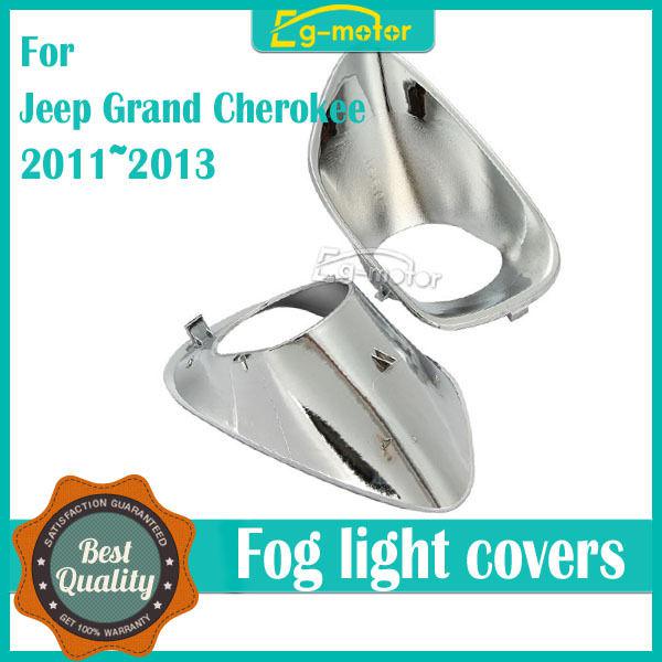 Chrome fog light trims for jeep grand cherokee fits for 2011-2012 11 12