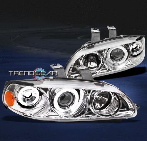 92-95 honda civic 2dr/3dr ccfl halo projector head lights 93 94 1pc 2in1 corner