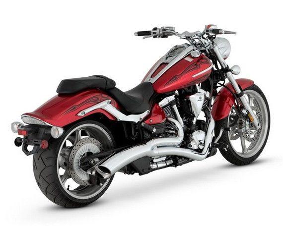 Vance & hines big radius 2:1 exhaust full system chrome for yamaha raider