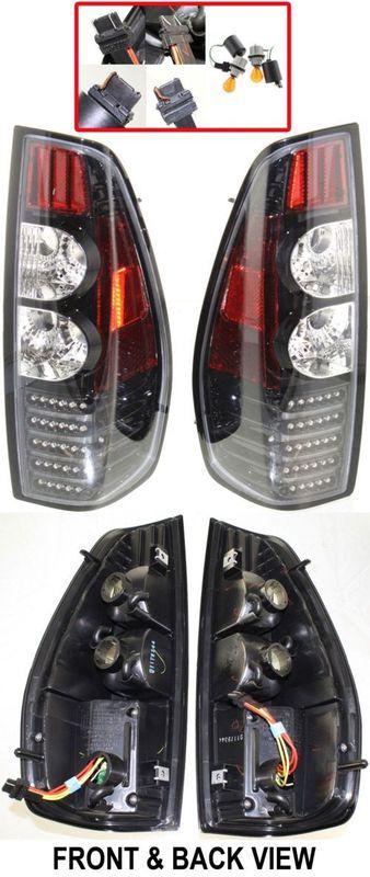 Led clear tail light brake lamp rear pair set both driver & passenger sides