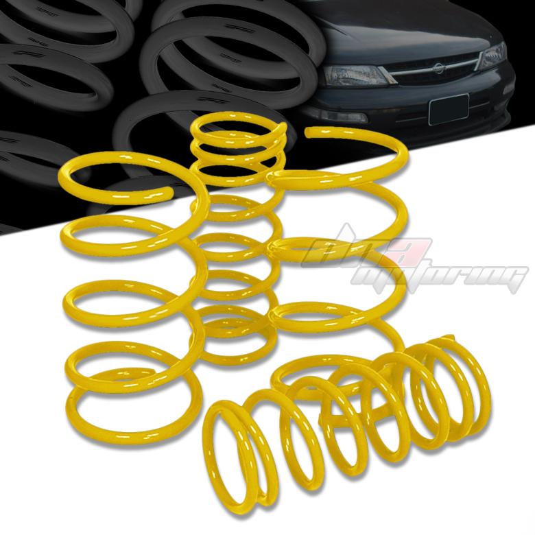 95-99 nissan maxima 2" drop suspension yellow racing lowering spring 275f/225r