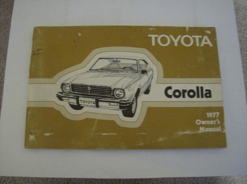 1977 toyota corolla owners manual