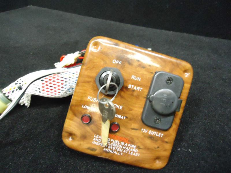 Ignition switch panel 4.5" x 4.5"  marine / boat control component instrument