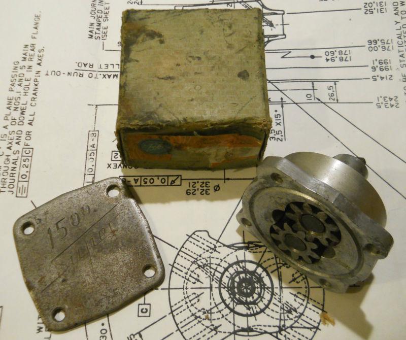 Vw type1 40hp 44hp '64 '65 nos oil pump and used type3 notchback 1500super cover