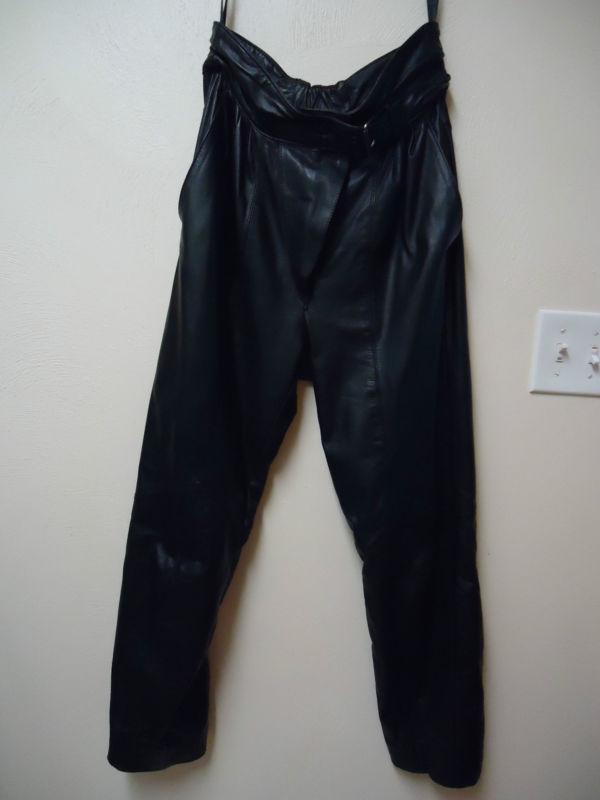 Cheyenne womens black leather motorcycle pants size 6 regular w 26 x l 27