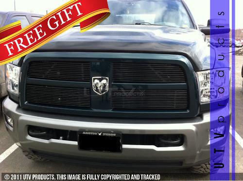 2009 - 2011 dodge ram 2500 3500 4500 5500 4pc upper black billet grille 09 10 11