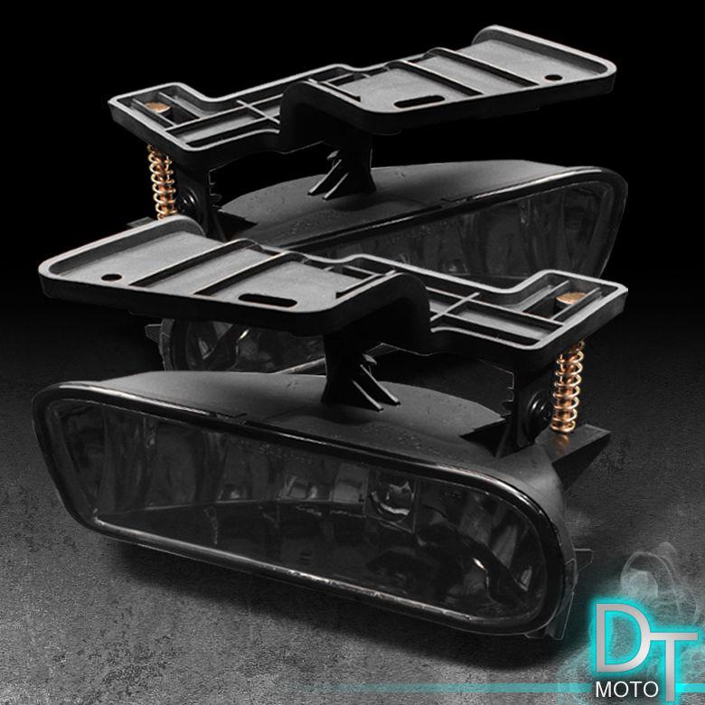 Smoked 99-02 silverado 00-06 suburban smoke bumper fog lights driving lamps pair