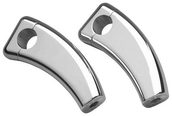 Show chrome handlebar risers solid square universal